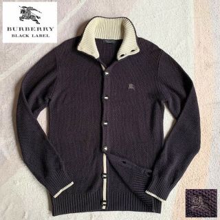 バーバリーブラックレーベル(BURBERRY BLACK LABEL)の値下げ！バーバリーブラックレーベル羊毛ニットジャケット　クリーニング済み(ニット/セーター)