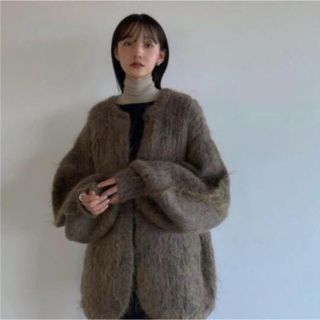 クラネ(CLANE)のCLANE クラネ  COLOR MOHAIR SHAGGY CARDIGAN(カーディガン)