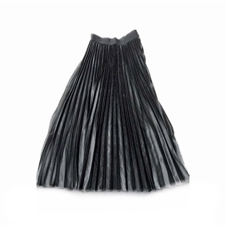 エイチアンドエム(H&M)のサテン　プリーツスカート　XS(ロングスカート)