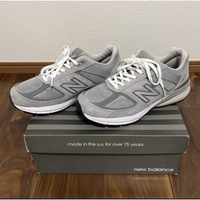 ニューバランスM990V5GL5グレー 27.5cm991 992 1500