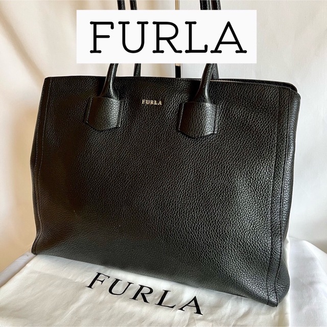 【大人気】FURLA フルラ　バッグ　ショルダー　ブラックA4 ビジネス　就活