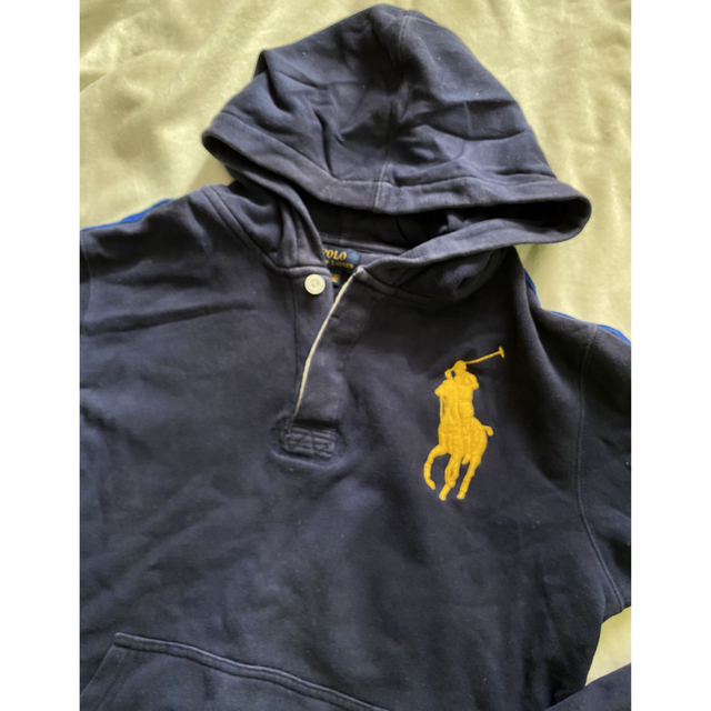 POLO RALPH LAUREN(ポロラルフローレン)のポロラルフローレン　濃紺　裏起毛　トレーナー　フード付き　ビッグポニー　160 キッズ/ベビー/マタニティのキッズ服男の子用(90cm~)(ジャケット/上着)の商品写真