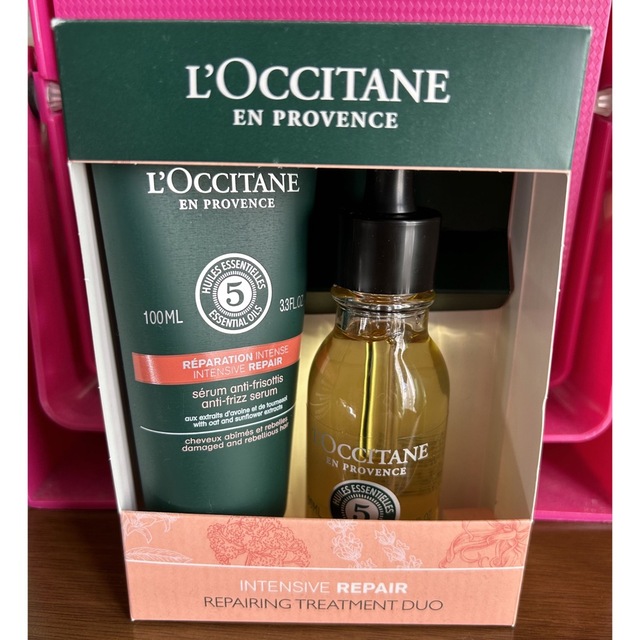 L'OCCITANE(ロクシタン)のファイブハーブス リペアリング トリートメントデュオ　ヘアミルク　オイル コスメ/美容のヘアケア/スタイリング(ヘアケア)の商品写真