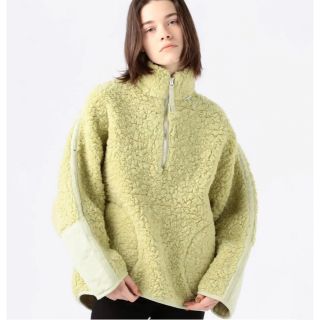 acne studios ボア プルオーバー ジャケット グリーン アクネ