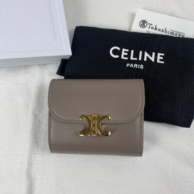 CELINE トリオンフウォレット スモール シャイニーカーフスキン - www.winwinstore.vn