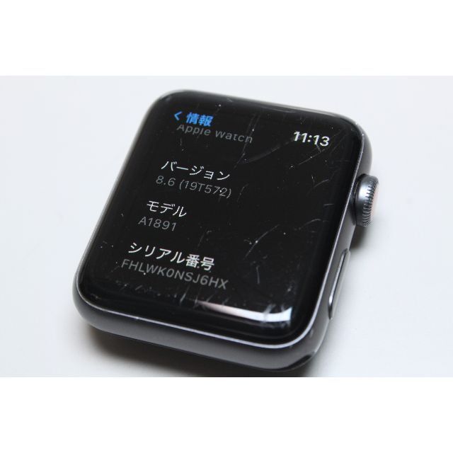 Apple Watch(アップルウォッチ)のApple Watch Series3/GPS+セルラー/42mm/A1891⑥ スマホ/家電/カメラのスマホ/家電/カメラ その他(その他)の商品写真