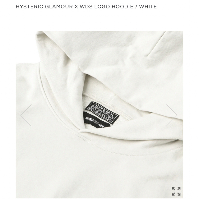 最大12%OFFクーポン HYSTERIC GLAMOUR X WDS HOODIE WHITE上下セット