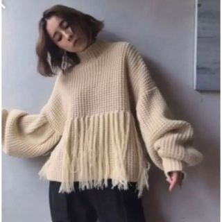 アメリヴィンテージ(Ameri VINTAGE)の新品　AMERI フリンジKNIT(ニット/セーター)