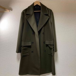 ザラ(ZARA)のZARA ロングコート　グリーン　L チェスターコート(チェスターコート)