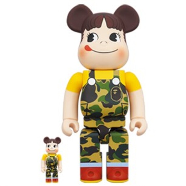 BE@RBRICK(ベアブリック)のBE@RBRICK BAPE(R) ペコちゃん 100％ & 400％ エンタメ/ホビーのおもちゃ/ぬいぐるみ(キャラクターグッズ)の商品写真