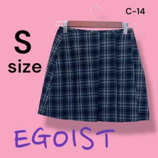 エゴイスト(EGOIST)の【極美品】EGOIST／エゴイスト　サイドプリーツチェックミニスカート(ひざ丈スカート)