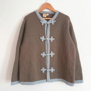 ロキエ(Lochie)の【vintage used 古着】 チャイナ風 ニット(カーディガン)