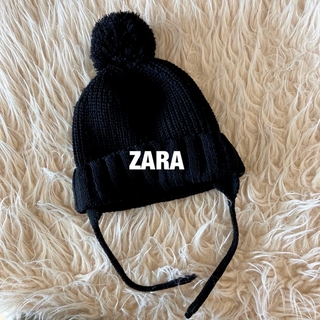 ザラキッズ(ZARA KIDS)のニット帽　ポンポンニット帽　ZARA (帽子)