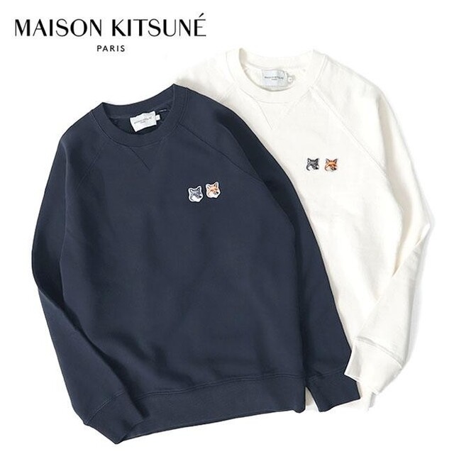 MAISON KITSUNE'(メゾンキツネ)のメゾンキツネ　SWEATSHIRT DOUBLE FOX HEAD PATCH メンズのトップス(スウェット)の商品写真