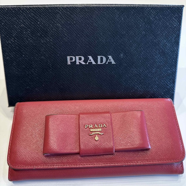 prada リボン 長財布