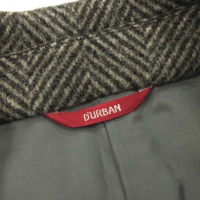 D’URBAN(ダーバン)のダーバン ステンカラーコート 比翼 ヘリンボーン ウール グレー系 M アウター メンズのジャケット/アウター(ステンカラーコート)の商品写真