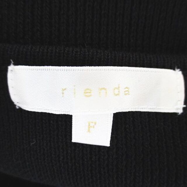 rienda(リエンダ)のリエンダ rienda 長袖 ロング丈 ニットワンピース ワンピース F 黒 レディースのワンピース(ロングワンピース/マキシワンピース)の商品写真