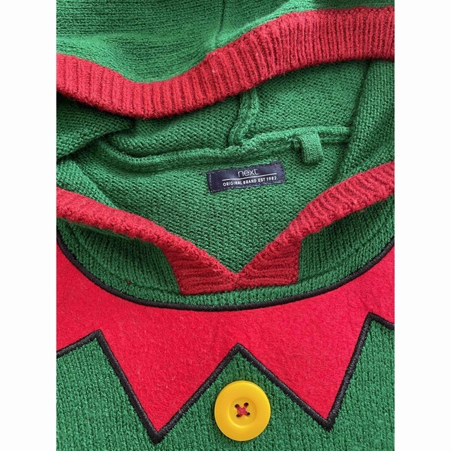 NEXT(ネクスト)のお値下げ❗️next クリスマス🎄エルフ パーカーニット2-3yrs（98cm） キッズ/ベビー/マタニティのキッズ服男の子用(90cm~)(ニット)の商品写真