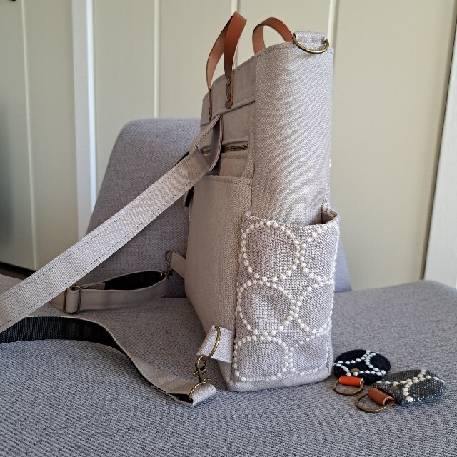 mina perhonen(ミナペルホネン)のミナペルホネングレータンバリン3wayバック レディースのバッグ(リュック/バックパック)の商品写真