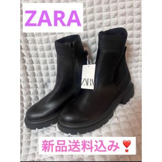 ザラ(ZARA)の新品タグ付き❣️ZARA ソックススタイルアンクルブーツ　39(ブーツ)