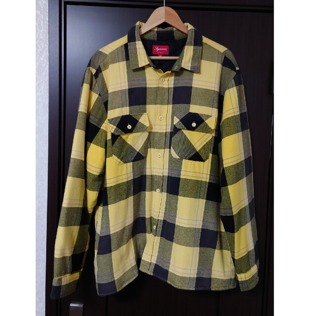 Supreme Quilted Flannel Shirt Yellow XL |