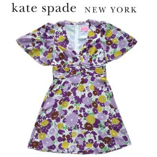 ケイトスペードニューヨーク(kate spade new york)のケイトスペード スウィングフローラ ワンピース ☆美品 kate spade(ひざ丈ワンピース)