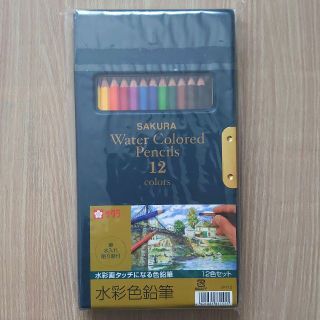 サクラクレパス サクラ 水彩色鉛筆12色　未使用(色鉛筆)