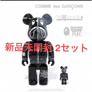 ベアブリック(BE@RBRICK)のBE@RBRICK BAPE CDG CAMO SHARK 100％＆400％(その他)