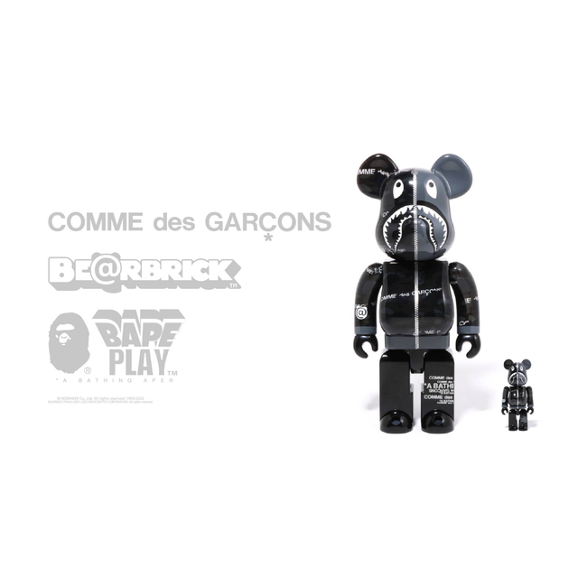 その他☆BE@RBRICK BAPE CDG CAMO SHARK 100% 400%