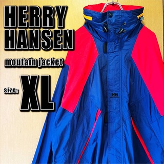 ヘリーハンセン(HELLY HANSEN)の【HELLY HANSEN】ヘリーハンセン　マウンテンジャケット　XL 刺繍ロゴ(マウンテンパーカー)