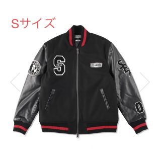 ヒステリックグラマー(HYSTERIC GLAMOUR)の新品　Sサイズ ヒステリックグラマー WDS VARSITY JACKET 黒(スタジャン)