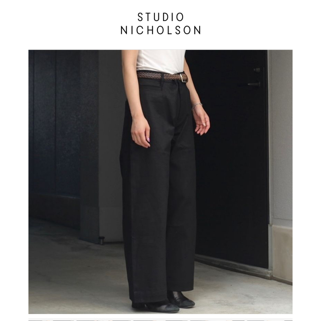 STUDIO NICHOLSON - スタジオニコルソン ワイドストレートデニム STUDIO NICHOLSON - スタジオニコルソン ワイドストレートデニム