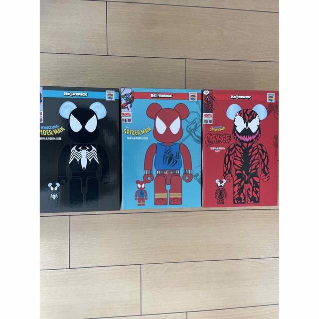 BE@RBRICK(ベアブリック)のベアブリック　スパイダーマン3体セットAmazing Spider-Man エンタメ/ホビーのフィギュア(アメコミ)の商品写真