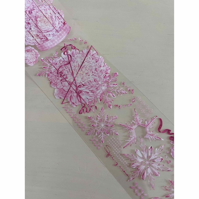新しく着き 雪花芍药B フラワー系 装飾系 海外マステ 切り売り 2