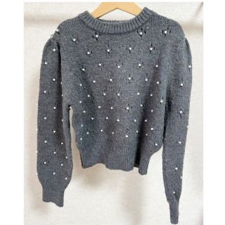 ザラ(ZARA)のパール付きニット(ニット)