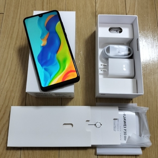 ファーウェイ(HUAWEI)の☆☆HUAWEI P30 lite★ミッドナイトブラック★SIMフリー★美品☆☆(スマートフォン本体)