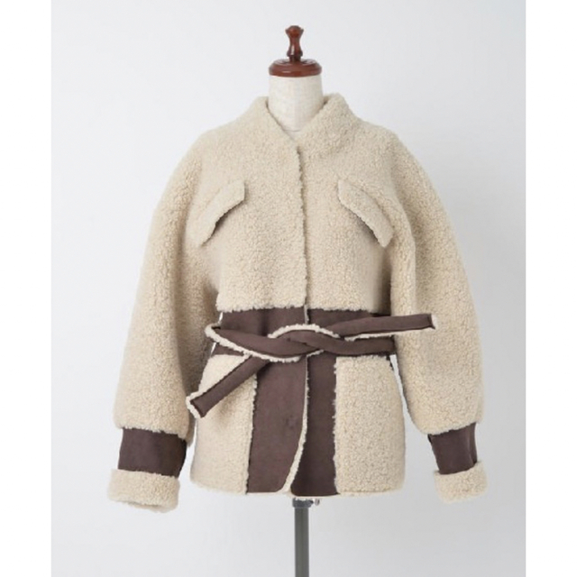 EARIH アーリ ECO MOUTON BELTED COAT