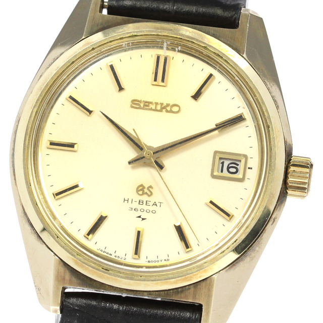 オープニング大セール】 SEIKO 【SEIKO】セイコー グランドセイコー ハイビート デイト 4522-8000 手巻き メンズ_719336  腕時計(アナログ)