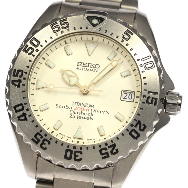 保存版】 デイト ダイバー200m 【SEIKO】セイコー - SEIKO 4S15-7000 メンズ_719531 自動巻き 腕時計(アナログ) -  