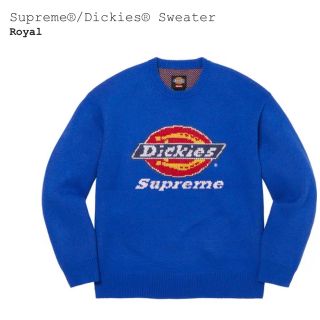 シュプリーム(Supreme)のsupreme Dickies セーター　ロイヤル　Lサイズ(ニット/セーター)