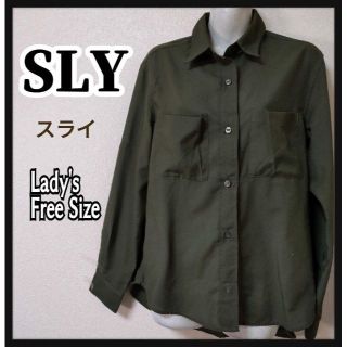 スライ(SLY)の渋谷ファッションSLY スライ 深緑 レディース トップス シャツ フリーサイズ(シャツ/ブラウス(長袖/七分))