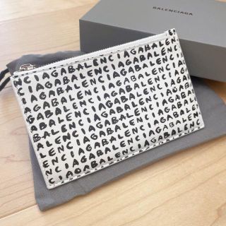 【新品未使用】BALENCIAGA フラグメント コインケース 総柄 ホワイト