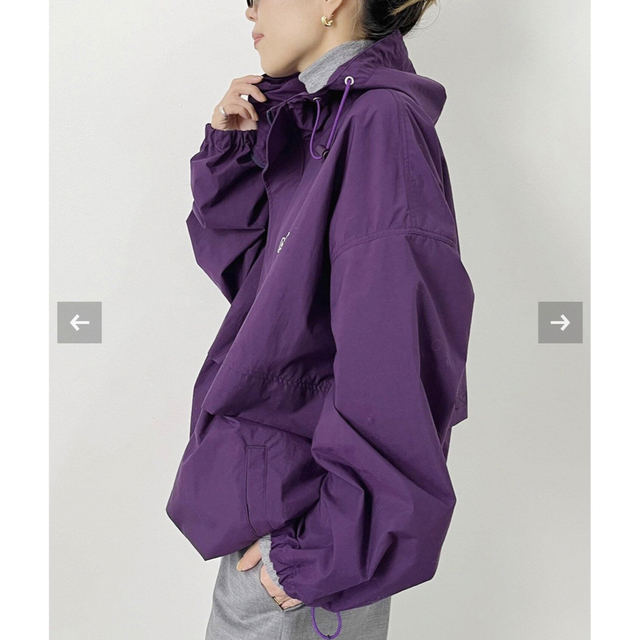 L'Appartement DEUXIEME CLASSE(アパルトモンドゥーズィエムクラス)のAmericana Nylon Anorak パープル レディースのジャケット/アウター(ナイロンジャケット)の商品写真