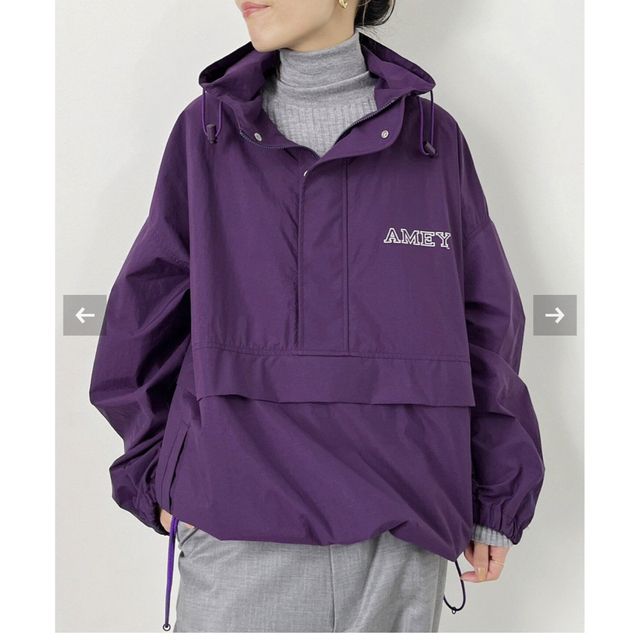 L'Appartement DEUXIEME CLASSE(アパルトモンドゥーズィエムクラス)のAmericana Nylon Anorak パープル レディースのジャケット/アウター(ナイロンジャケット)の商品写真