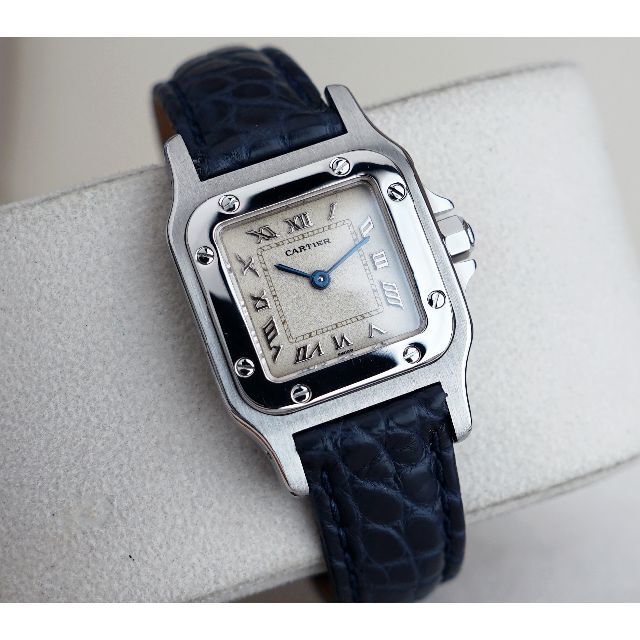 美品 カルティエ サントス ガルベ シルバー ローマン SM Cartier