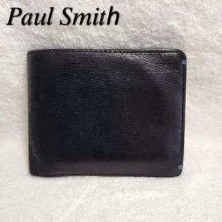 ポールスミス(Paul Smith)の【Paul Smith】ポールスミス★折り財布★黒★内側青★メンズ★小物(折り財布)