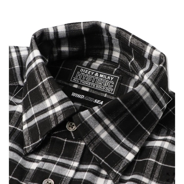 WIND AND SEA - 【HYSTERIC GLAMOUR X WDS】CHECK SHIRT ブラックの ...