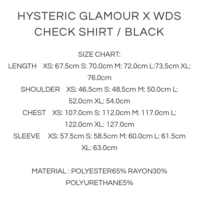 WIND AND SEA - 【HYSTERIC GLAMOUR X WDS】CHECK SHIRT ブラックの ...