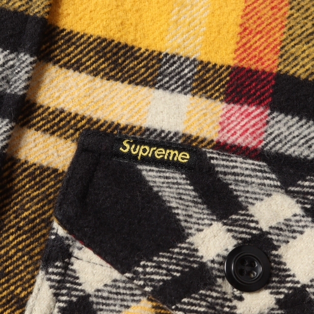 Supreme(シュプリーム)のSupreme シュプリーム シャツ ヘビーウエイト チェック フランネルシャツ Heavyweight Plaid Shirt 11AW ゴールド ブラック M トップス カジュアルシャツ 長袖【メンズ】【中古】 メンズのトップス(シャツ)の商品写真