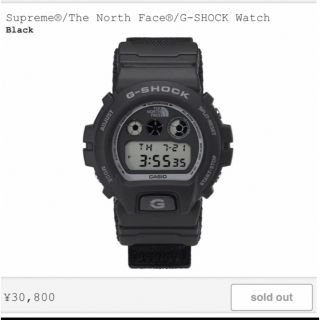 シュプリーム(Supreme)のSupreme®/The North Face®/G-SHOCK Watch 黒(腕時計(デジタル))